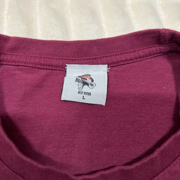 Racing Flags Money Bags RFMB Large Patch T-Shirt Red Streetwear - Picture 7 of 7